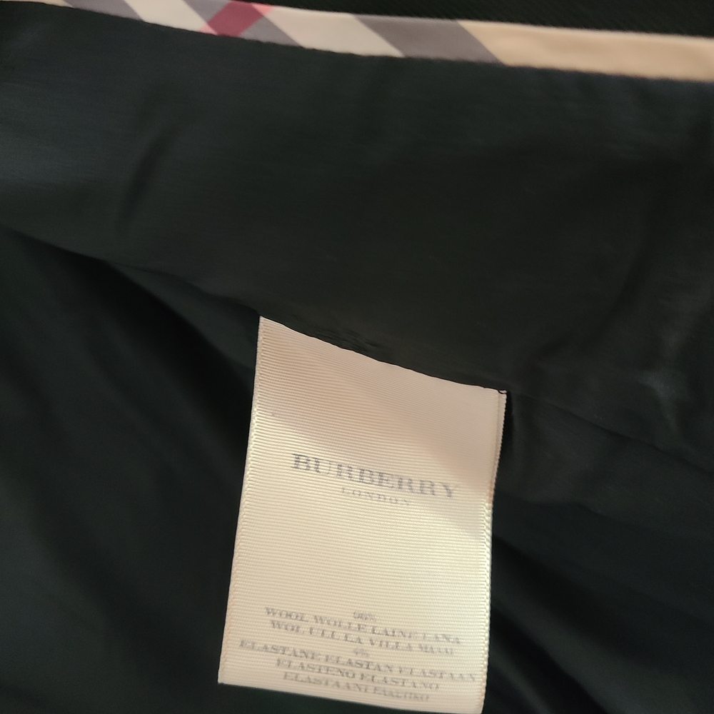Burberry London Black Double-Breasted Wool Women's Blaser Jacket Size 12 - Picture 12 of 15